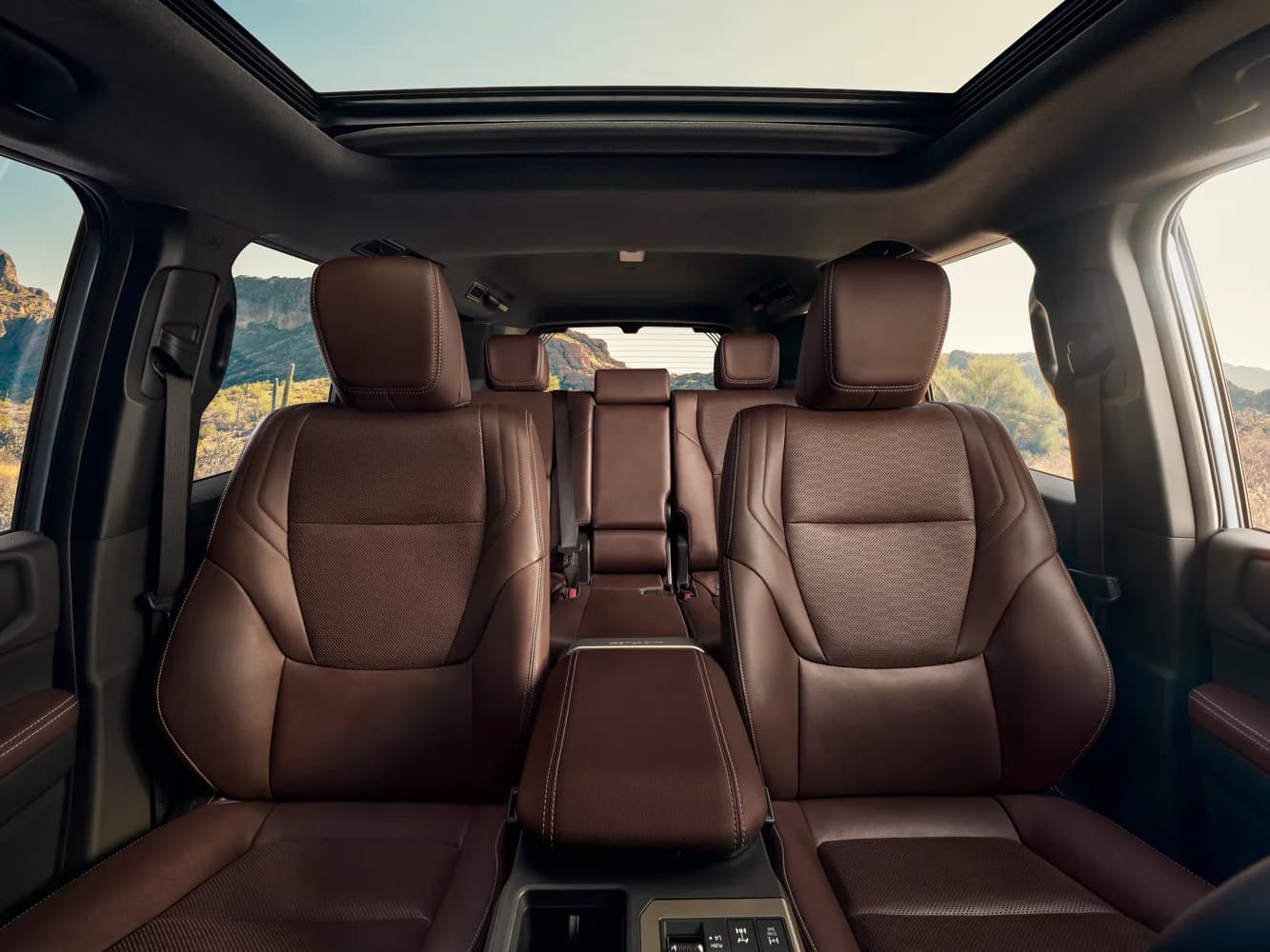 A closer look at the Land Cruiser interior — representative photography